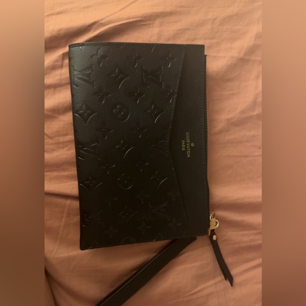 Louis Vuitton Black and Gold Zipper Detail